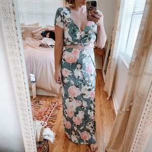 American Threads wrap top and maxi skirt combo